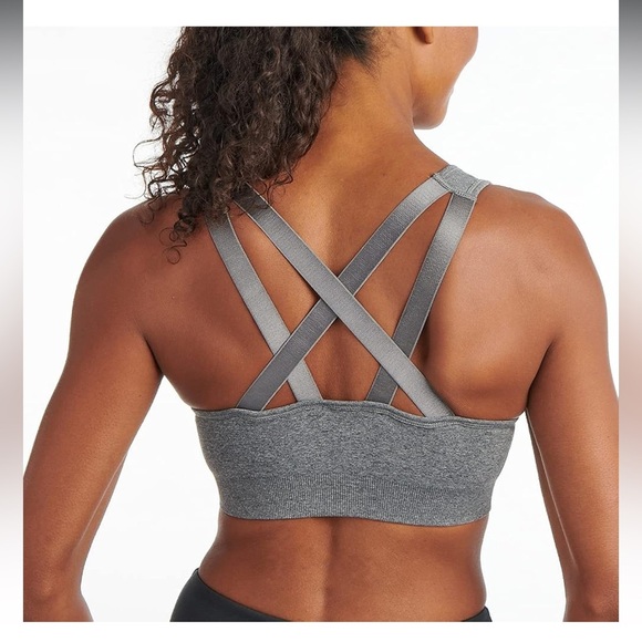 Puma Women's Charcoal Sports Bra - Picture 3 of 3